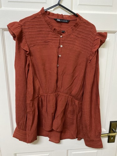 Zara women rust blouse - women's,