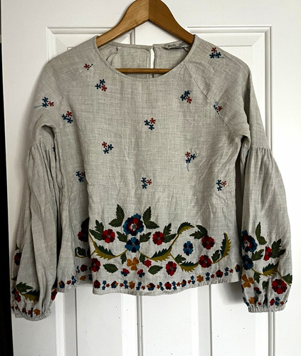 Zara basic grey floral - zara,